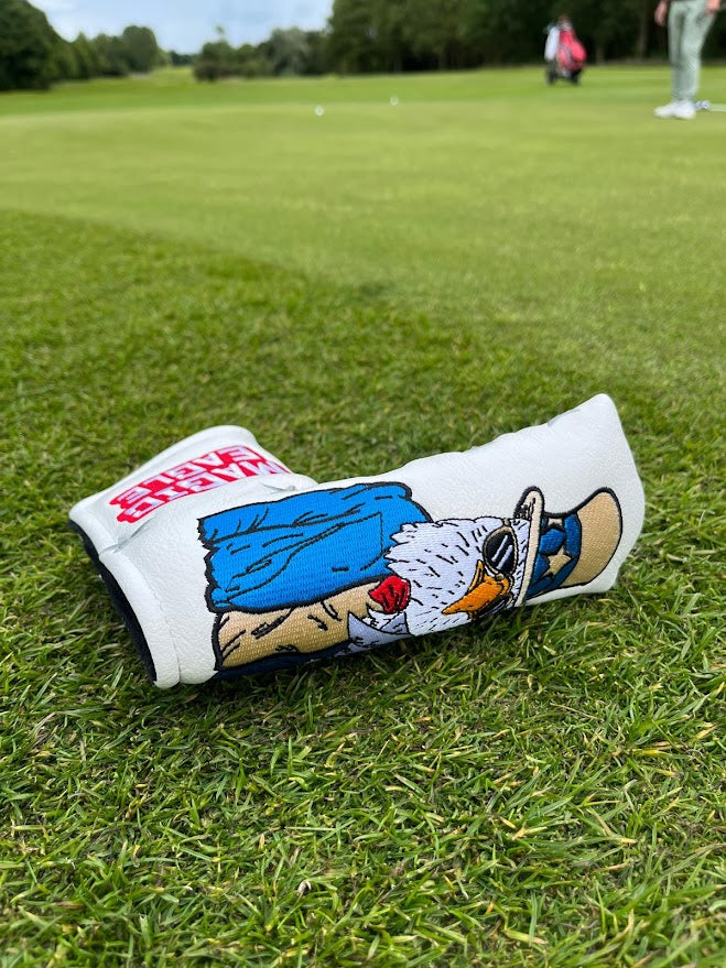 Magic Eagle Golf Putter Headcover Magnetic Closure Golf Putter Cover (white)