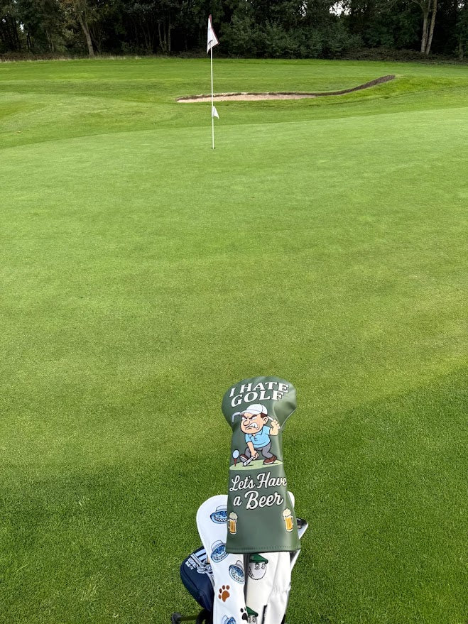 "I Hate Golf, Let's Have a Beer" Funny Golf Driver Headcover - Premium PU Leather