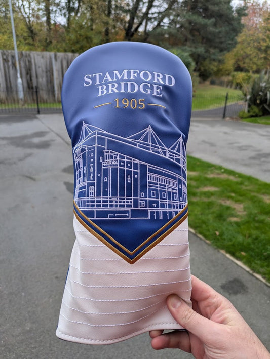 Chelsea Stamford Bridge Golf Driver Headcover  – Premium PU Leather