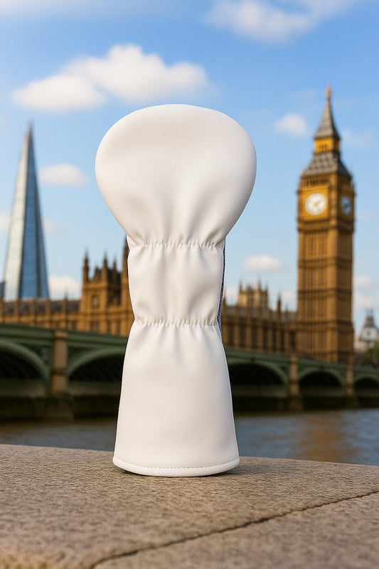 London Golf Driver Headcover - Unique City Design Featuring The Shard, Tower Bridge & Big Ben - Premium Leather Cover