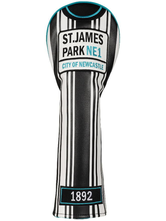 Newcastle St James Park Golf Driver Headcover - Black & White Striped 26/27 season