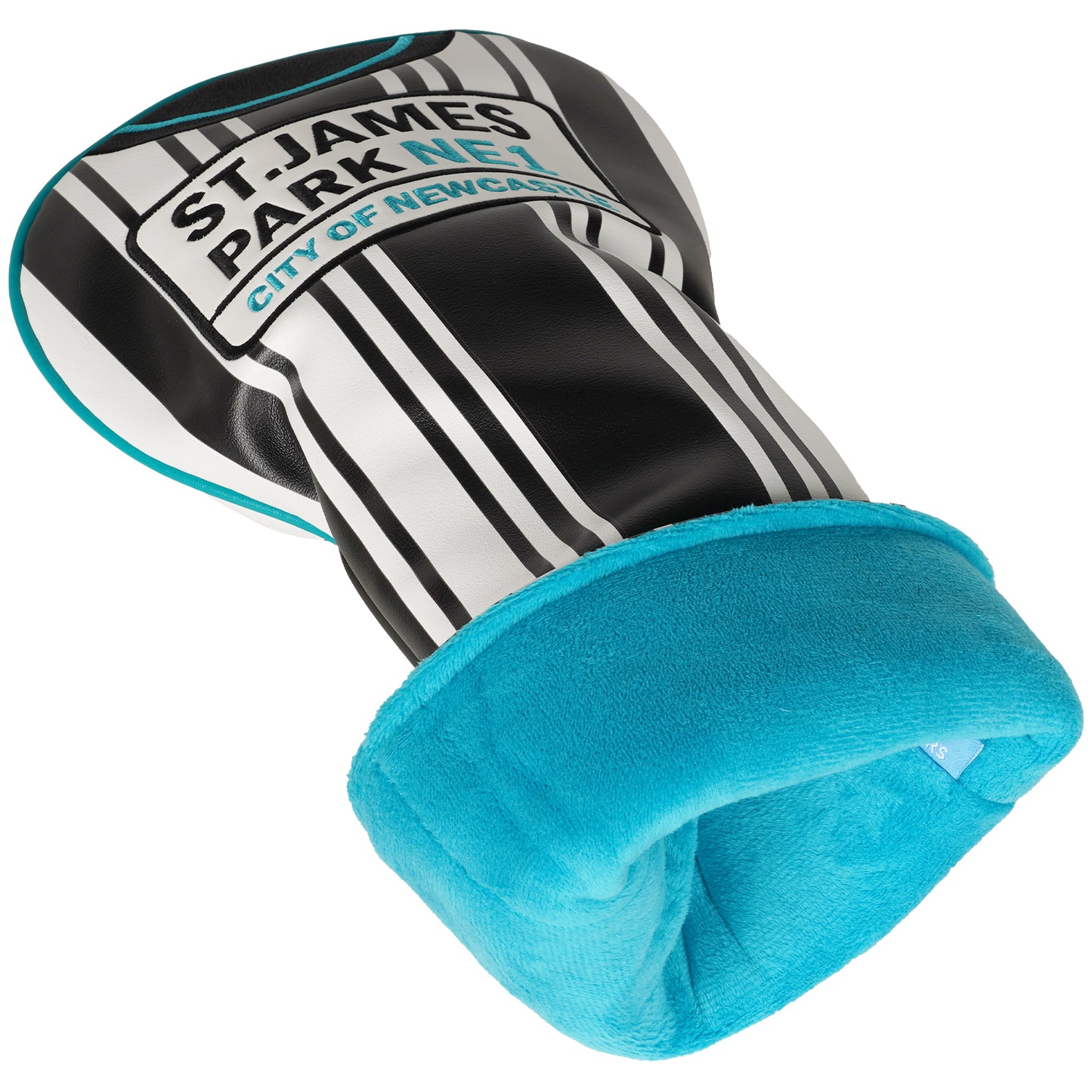 Newcastle St James Park Golf Driver Headcover - Black & White Striped 26/27 season