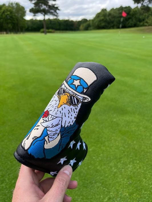 Magic Eagle Golf Putter Headcover Magnetic Closure Golf Putter Cover (black)