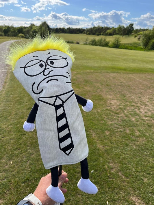 Grumpy Cartoon Character Golf Driver Headcover – PU Leather | Universal Fit