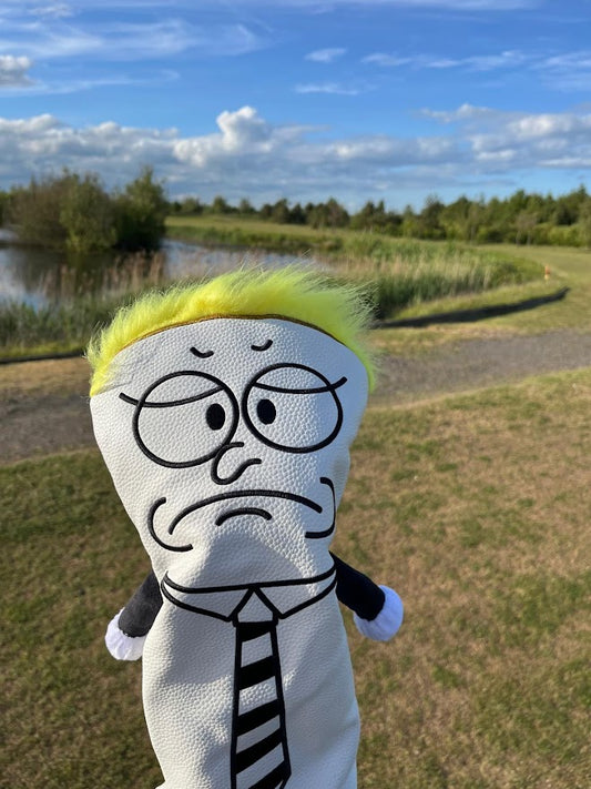 Grumpy Cartoon Character Golf Driver Headcover – PU Leather | Universal Fit