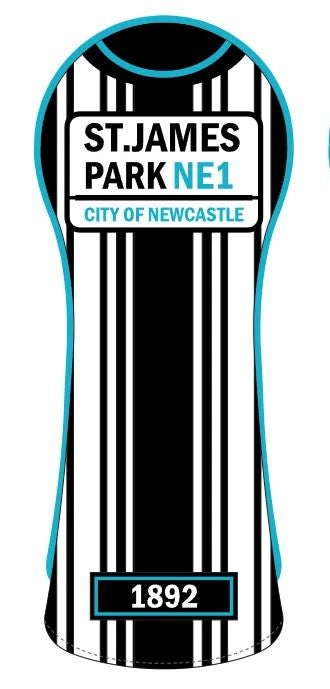 ** COMING SOON** Newcastle St James Park Golf Driver Headcover - Black & White Striped 26/27 season
