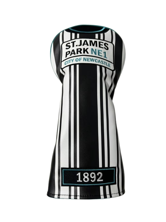 ** COMING SOON** Newcastle St James Park Golf Driver Headcover - Black & White Striped 26/27 season