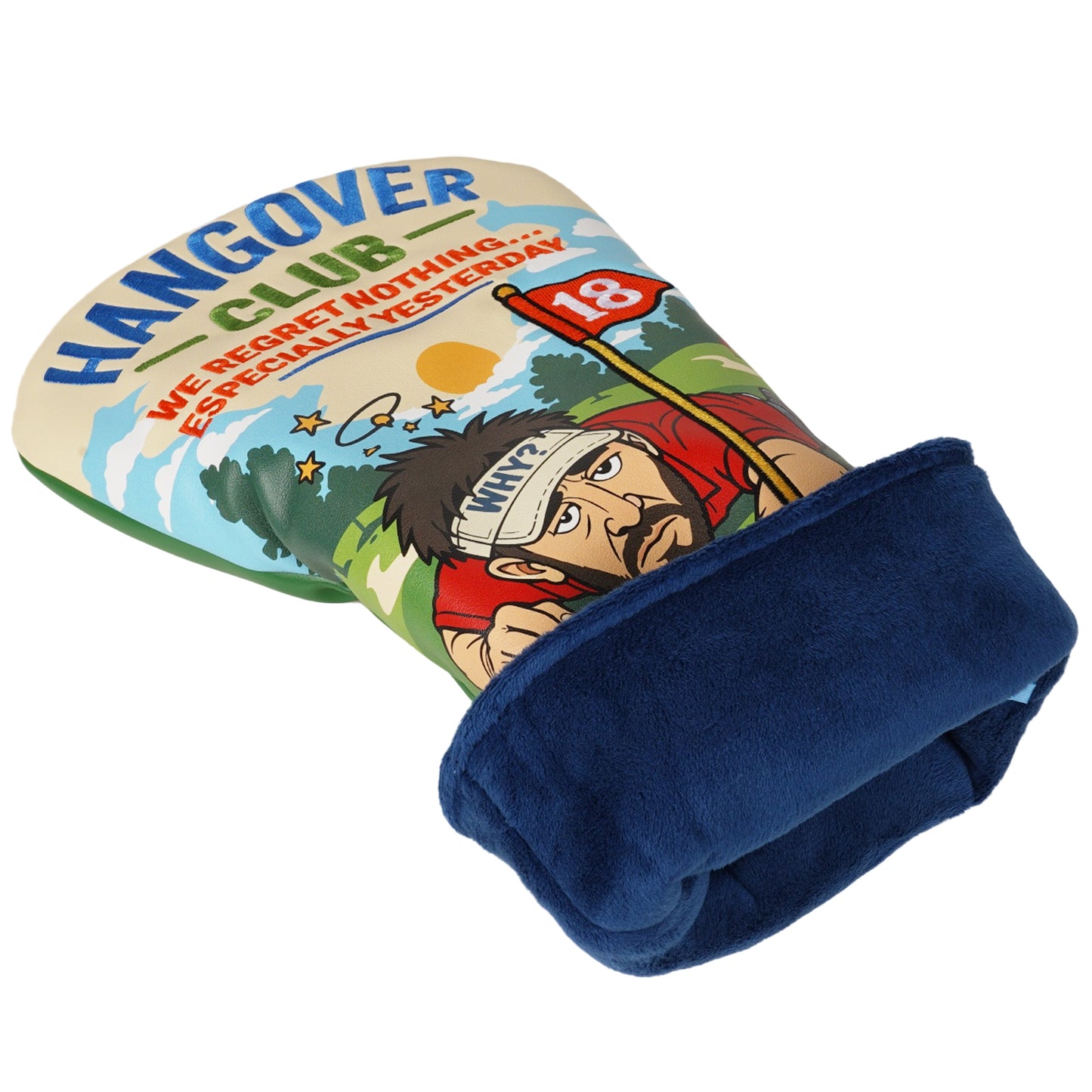 Hangover Club Golf Driver Headcover – "Because Some Rounds Start the Night Before"