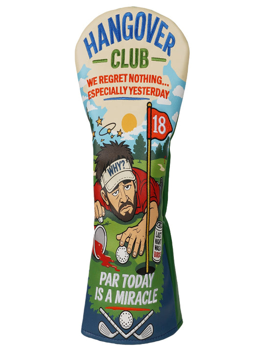 Hangover Club Golf Driver Headcover – "Because Some Rounds Start the Night Before"