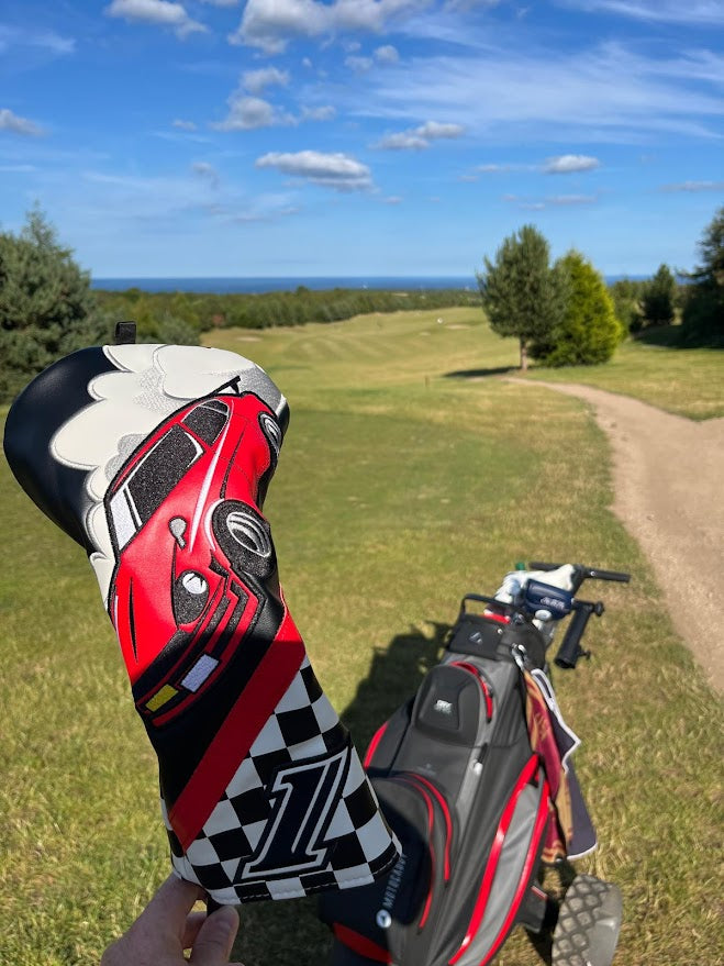 Racing Sports Car Golf Driver Headcover – Full Colour | PU Leather