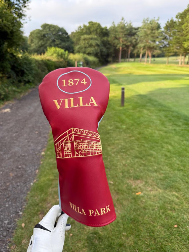 Villa Golf Driver Headcover – Fully Embroidered, Vintage Stadium-Inspired Design